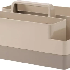 Desk Organiser Beige Fabric