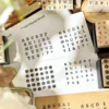 Ink Stamp Set Floral Alphabet (28pcs)