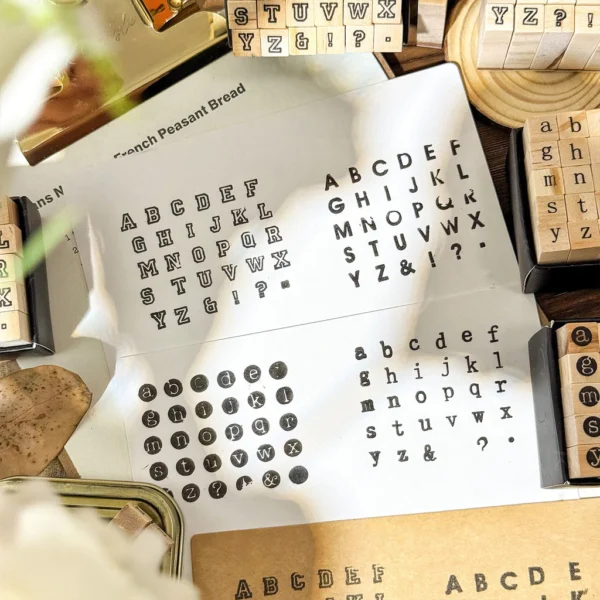 Ink Stamp Set Floral Alphabet (28pcs)