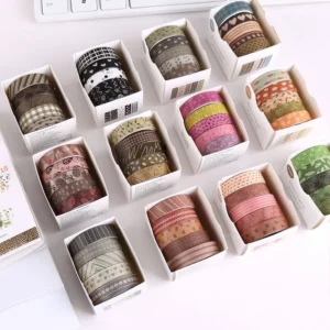 Washi Tape Set Earth Tones (5 rolls)